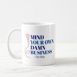 De Café Caneca Clássica Cuide da Sua Própria Vida Engraçad