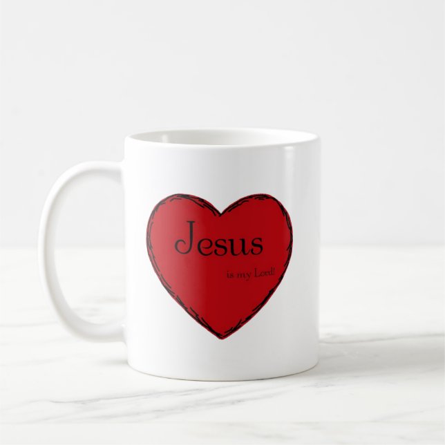 De Café Caneca clássica da coleção "Jesus é meu Senhor" (Esquerda)