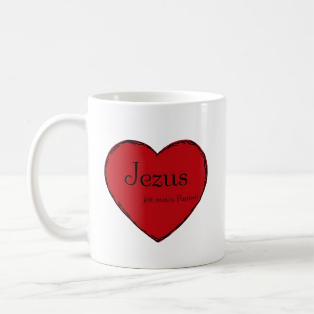 De Café Caneca clássica da coleção "Jesus é meu Senhor" (Esquerda)