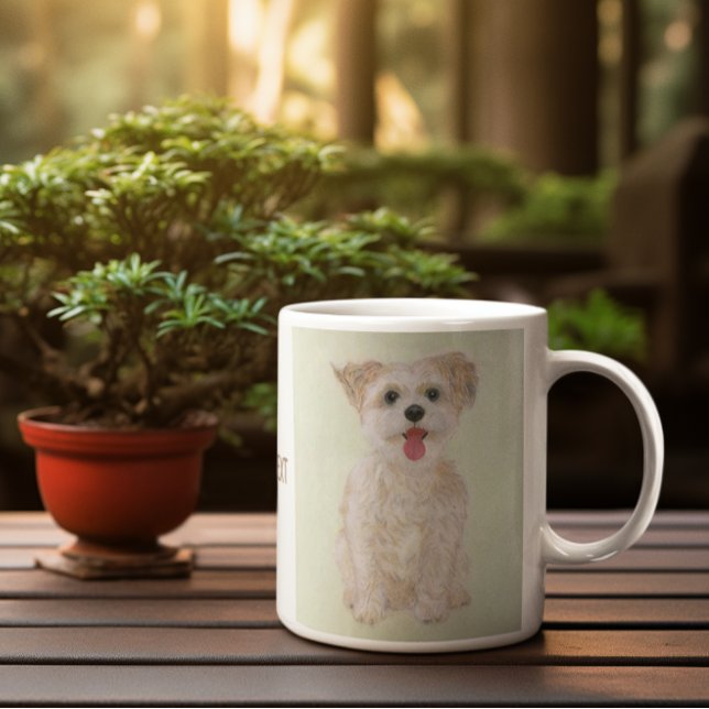 De Café Caneca Clássica do Doce Cachorro Morkie (Criador carregado)