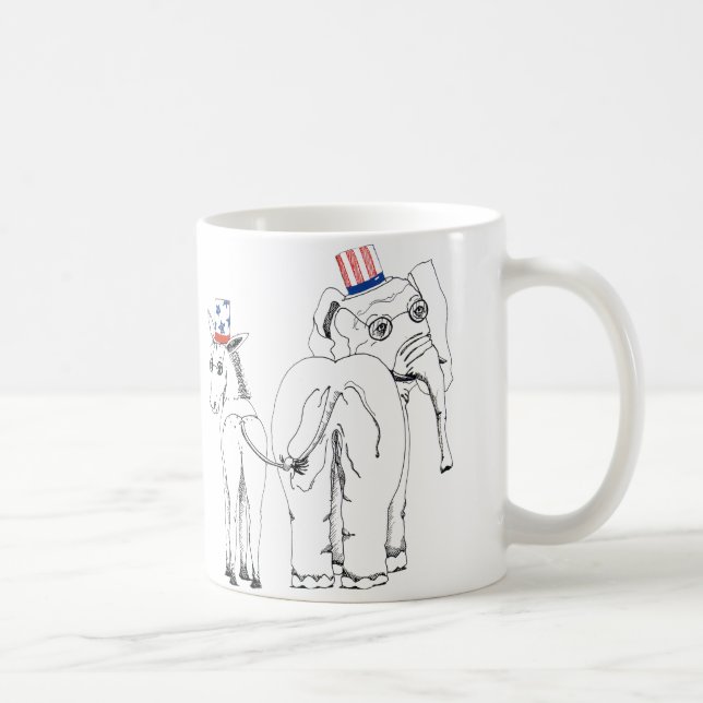 De Café Caneca clássica do elefante & do asno (Direita)
