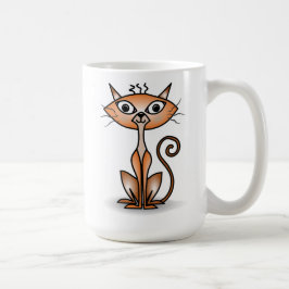 De Café Caneca Clássica do Gato Laranja Louco