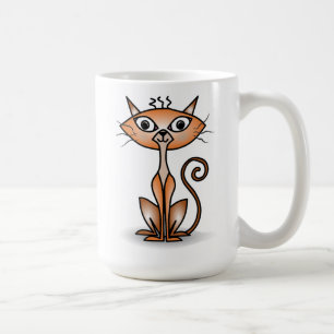 De Café Caneca Clássica do Gato Laranja Louco