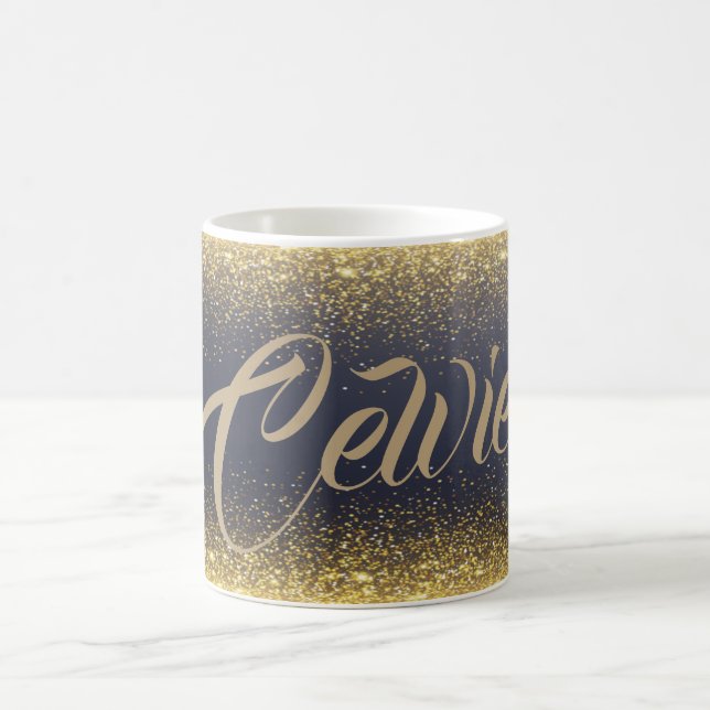 De Café Caneca clássica Dourado feita sob encomenda (Centro)