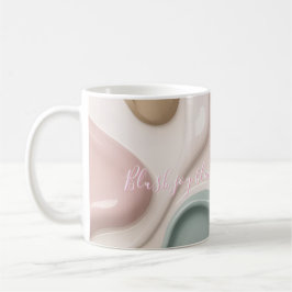 De Café Caneca clássica em gráfico abstrato elegante