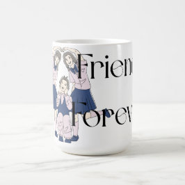De Café Caneca Clássica Estilo Anime 'Amigos Para Sempre'