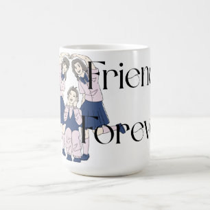 De Café Caneca Clássica Estilo Anime 'Amigos Para Sempre'