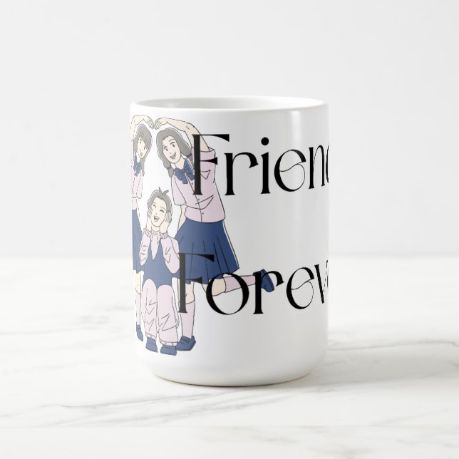 De Café Caneca Clássica Estilo Anime 'Amigos Para Sempre' (Centro)