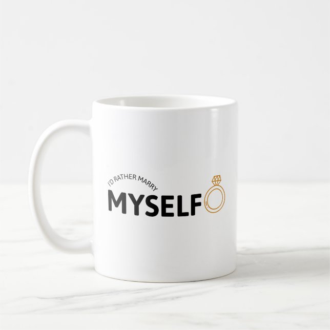 De Café Caneca Clássica 'Eu Preferiria Me Casar Comigo Mes (Esquerda)