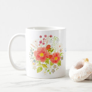 De Café Caneca Clássica Floral Com Texto