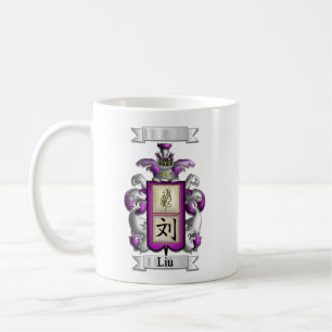 De Café Caneca Clássica Liu Sobrenome e Escudo