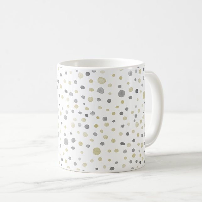 De Café Caneca Clássica Lottie Confetti Watercolor Dots (Frente Esquerda)