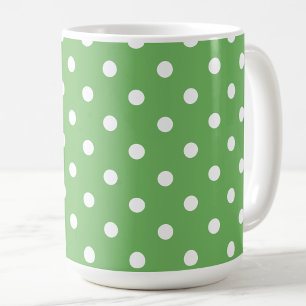 De Café Caneca Clássica Minimalista com Bolinhas Verdes Pr