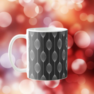 De Café Caneca Clássica Monocromia Geometria – Padrão Abst