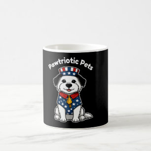 De Café Caneca Clássica Pawtriótica Divertida – Bandeira d