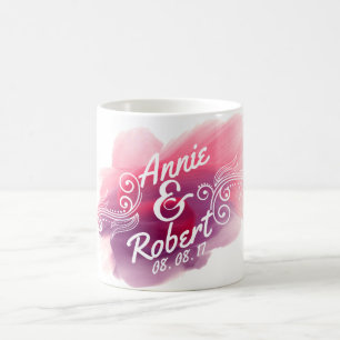 De Café Caneca clássica personalizada da aguarela   do