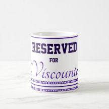 Caneca Clássica Reservada para a Viscondessa, 11 o