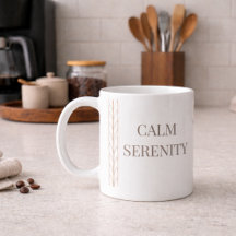 Caneca Clássica Serenidade Trança Branca, 325 ml