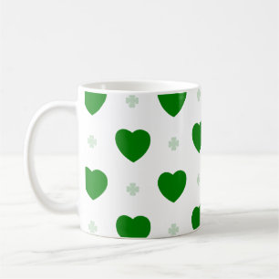 De Café Caneca Clássica Shamrock & Hearts