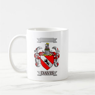 De Café Caneca Clássica Sobrenome e Brasão da Família Davi