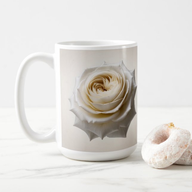De Café Caneca Clássica White Rose (Com Donut)