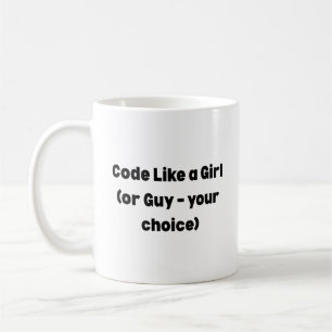 De Café Caneca Code Like a Girl – Presente Empoderador par