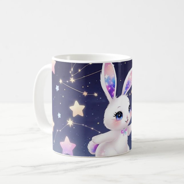 De Café Caneca Coelho Cósmico – Coelho Celestial (Frente Esquerda)