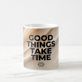 De Café Caneca Coisas Boas Levam Tempo Citação Motivaciona