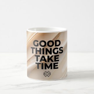 De Café Caneca Coisas Boas Levam Tempo Citação Motivaciona