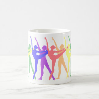 De Café Caneca colorida da dança do balé