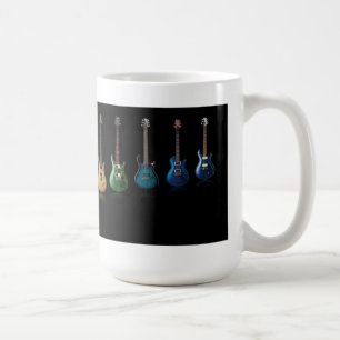 De Café Caneca colorida da guitarra
