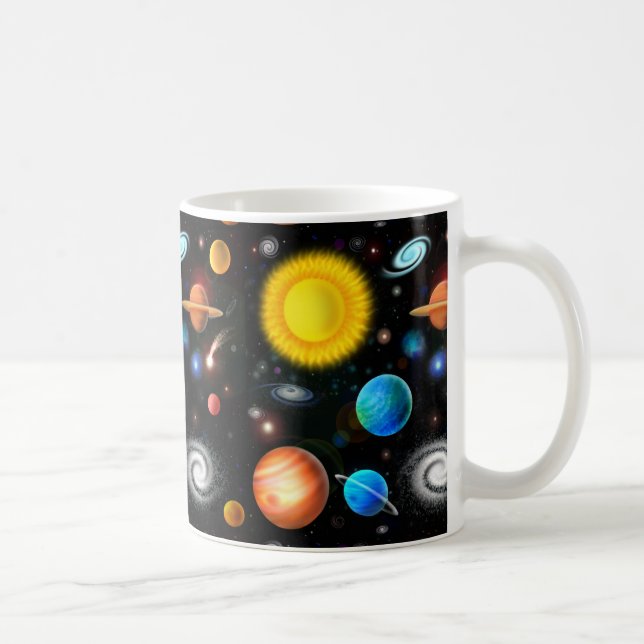 De Café Caneca colorida do espaço da astronomia do (Direita)