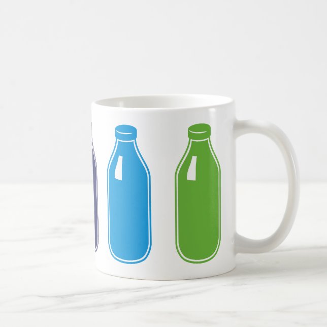 De Café Caneca colorida do leite (Direita)