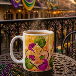 De Café Caneca Colorida Fleur-de-Lis