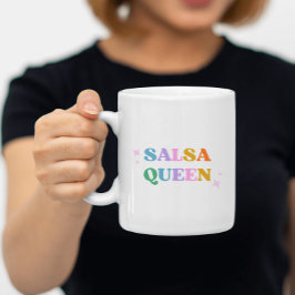 De Café Caneca colorida moderna retrô rainha da salsa fofa