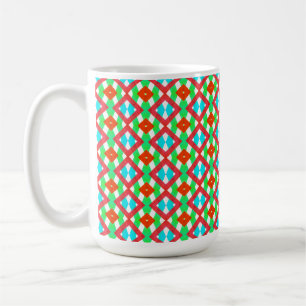 De Café Caneca colorida vermelha, verde e azul