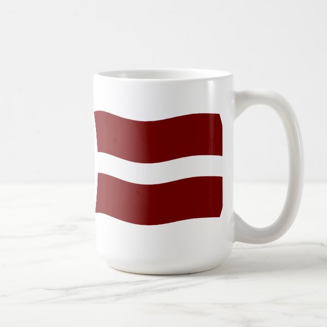 De Café Caneca com a Bandeira da Letônia (Direita)