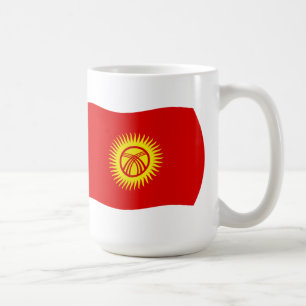 De Café Caneca com a Bandeira da República Quirguiz