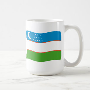 De Café Caneca com a Bandeira do Uzbequistão
