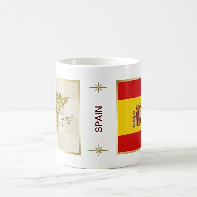 De Café Caneca com Bandeira e Mapa da Espanha (Centro)