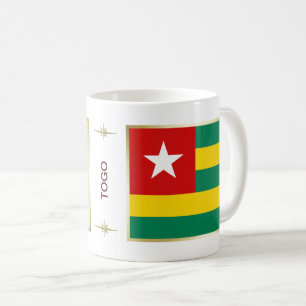 De Café Caneca com Bandeira e Mapa do Togo