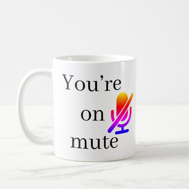 De Café Caneca com Citação Engraçada do Zoom 'Você está no (Esquerda)