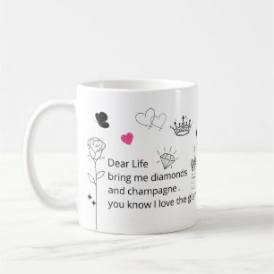 De Café Caneca com Citação Glam Divertida