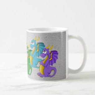 De Café Caneca com desenhos animados do dragão