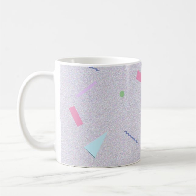 De Café Caneca com Estampa Geo Roxo Claro dos Anos 80 (Esquerda)