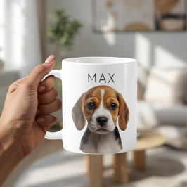 De Café Caneca com Foto e Nome Personalizado do Cachorro
