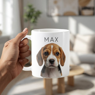 De Café Caneca com Foto e Nome Personalizado do Cachorro