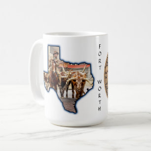 De Café Caneca com Gráfico do Fort Worth Stock Yards Texas