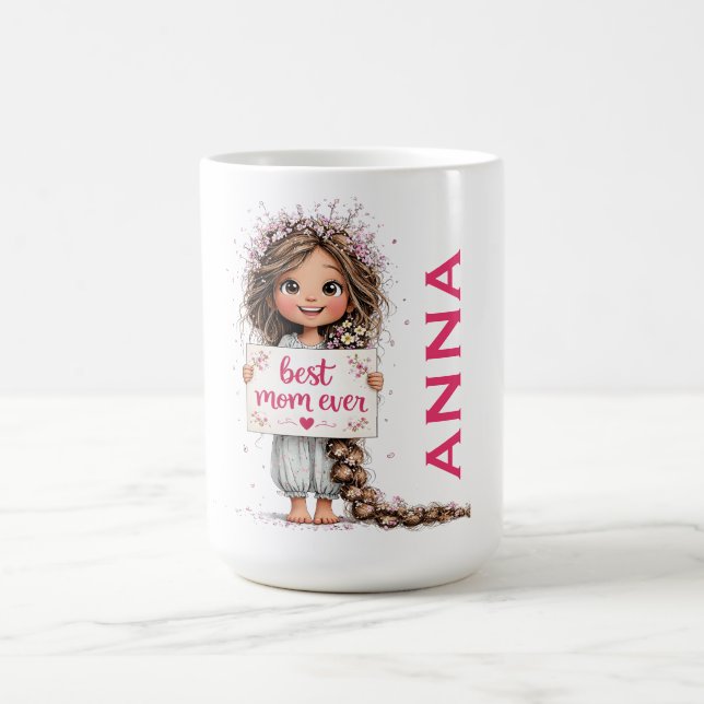 De Café Caneca com Ilustração Presente Melhor Mãe do Mundo (Centro)