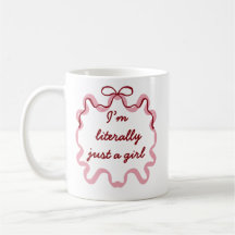 Caneca com Laço e Fita Rosa Fashion